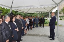 İlham Əliyev Naftalan şəhərinə içməli suyun verilməsi mərasimində iştirak edib (FOTO)