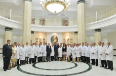 Prezident İlham Əliyev və xanımı Azərbaycan Tibb Universitetinin Tədris-Cərrahiyyə Klinikasının açılışında iştirak ediblər (FOTO)