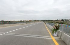 Quba-Qusar avtomobil yolunda, Qudyalçay üzərində beşaşırımlı körpü istifadəyə verilib (FOTO)