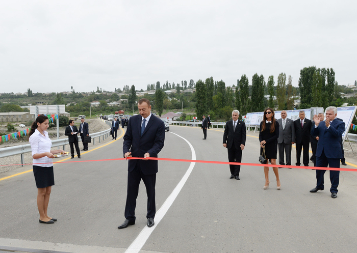 Quba-Qusar avtomobil yolunda, Qudyalçay üzərində beşaşırımlı körpü istifadəyə verilib (FOTO)