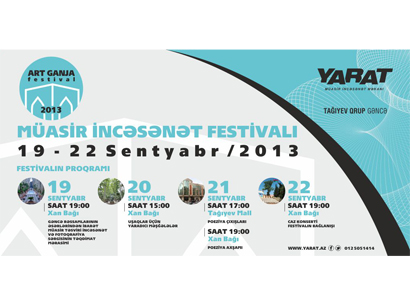 "YARAT" Müasir İncəsənət Məkanı "ArtGanja" Festivalının açılışını elan edir