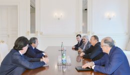 Azərbaycan Prezidenti İlham Əliyev UEFA-nın prezidenti Mişel Platinini qəbul edib