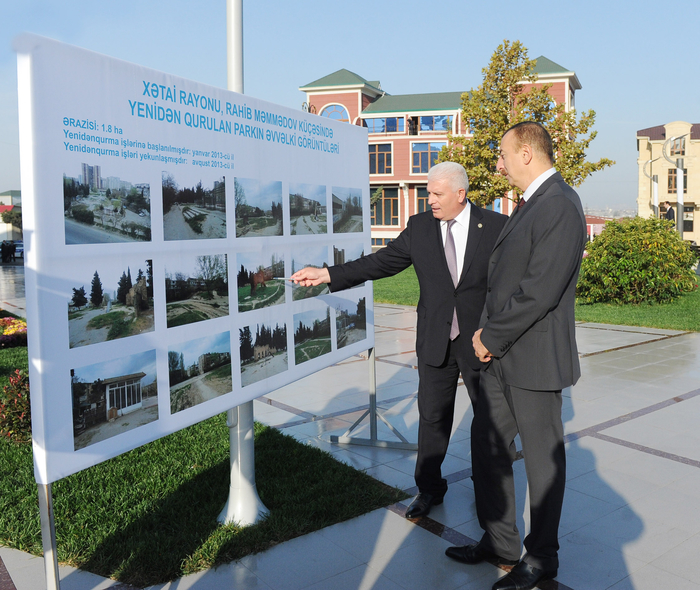 İlham Əliyev Bakıda yeni çörək zavodunun açılışında iştirak edib, yenidən qurulan parkda yaradılmış şəraitlə tanış olub (FOTO)