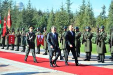 Azərbaycan Prezidenti İlham Əliyevin Ankarada rəsmi qarşılanma mərasimi olub (ƏLAVƏ OLUNUB) (FOTO)