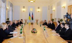İlham Əliyev Ukrayna Ali Radasının sədri ilə görüşüb (FOTO)