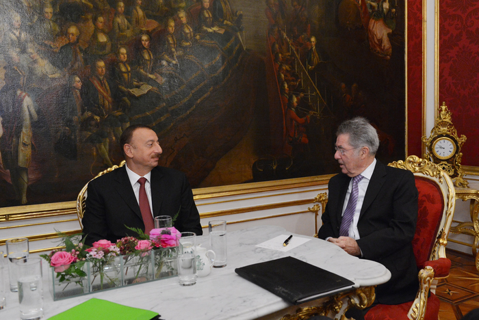 Prezident İlham Əliyev Avstriya Prezidenti Haynts Fişer ilə görüşüb (FOTO)
