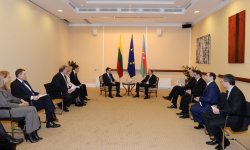 Prezident İlham Əliyev Vilnüsdə Litvanın Baş naziri Alqirdas Butkeviçius ilə görüşüb (FOTO)