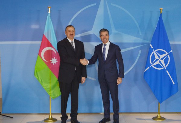 Prezident İlham Əliyevin NATO-nun baş katibi Anders Foq Rasmussen ilə görüşü olub (FOTO)