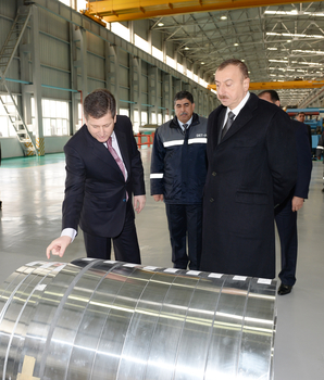 Prezident İlham Əliyev Gəncədə  “DET-AL Alüminium” MMC-nin  zavodlarının açılışında iştirak edib (FOTO)