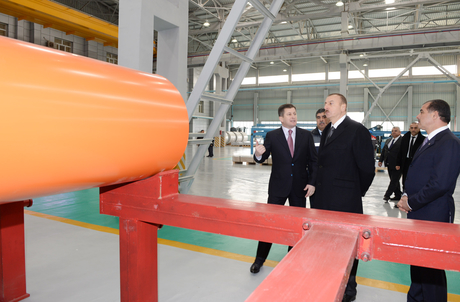 Prezident İlham Əliyev Gəncədə  “DET-AL Alüminium” MMC-nin  zavodlarının açılışında iştirak edib (FOTO)