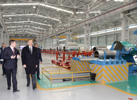 Prezident İlham Əliyev Gəncədə  “DET-AL Alüminium” MMC-nin  zavodlarının açılışında iştirak edib (FOTO)