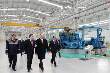 Prezident İlham Əliyev Gəncədə  “DET-AL Alüminium” MMC-nin  zavodlarının açılışında iştirak edib (FOTO)