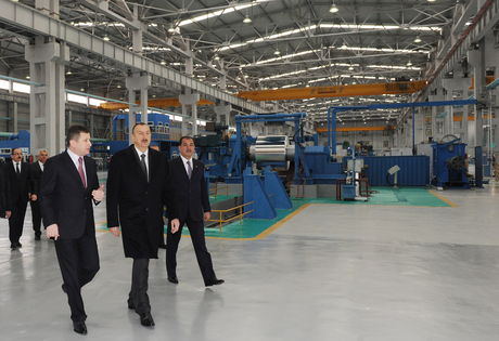 Prezident İlham Əliyev Gəncədə  “DET-AL Alüminium” MMC-nin  zavodlarının açılışında iştirak edib (FOTO)