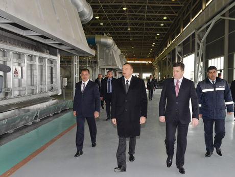 Prezident İlham Əliyev Gəncədə  “DET-AL Alüminium” MMC-nin  zavodlarının açılışında iştirak edib (FOTO)