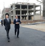 İlham Əliyev Gəncə Dövlət Filarmoniyasının yeni binasında aparılan inşaat işləri ilə tanış olub (FOTO)