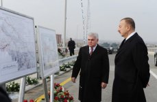 Yeni tikilmiş Gəncə dairəvi avtomobil yolu istifadəyə verilib (FOTO)