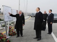 Yeni tikilmiş Gəncə dairəvi avtomobil yolu istifadəyə verilib (FOTO)
