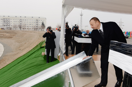Prezident İlham Əliyev Gəncə Olimpiya Parkının təməlqoyma mərasimində iştirak edib (FOTO)
