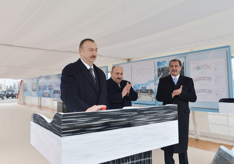 Prezident İlham Əliyev Gəncə Olimpiya Parkının təməlqoyma mərasimində iştirak edib (FOTO)