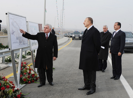 Yeni tikilmiş Gəncə dairəvi avtomobil yolu istifadəyə verilib (FOTO)