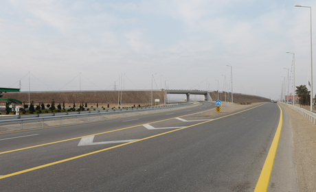 Yeni tikilmiş Gəncə dairəvi avtomobil yolu istifadəyə verilib (FOTO)