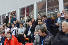 Prezident İlham Əliyev və xanımı Soçidə konkisürmə oyunlarına baxıblar (FOTO)