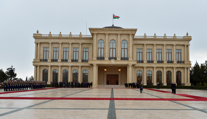 Gürcüstan Prezidenti Georgi Marqvelaşvilinin rəsmi qarşılanma mərasimi olub (FOTO)