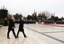 Gürcüstan Prezidenti Georgi Marqvelaşvilinin rəsmi qarşılanma mərasimi olub (FOTO)