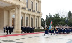 Gürcüstan Prezidenti Georgi Marqvelaşvilinin rəsmi qarşılanma mərasimi olub (FOTO)