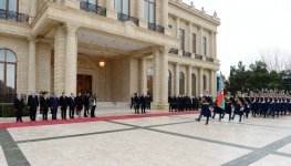 Gürcüstan Prezidenti Georgi Marqvelaşvilinin rəsmi qarşılanma mərasimi olub (FOTO)