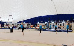Prezident İlham Əliyev və xanımı Bakıda Milli Gimnastika Arenasında tikinti işlərinin gedişi ilə tanış olublar (FOTO)