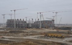 Prezident İlham Əliyev Bakı Olimpiya Stadionunda tikinti işlərinin gedişi ilə tanış olub (FOTO)