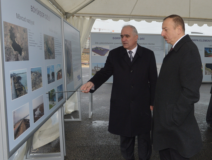 Prezident İlham Əliyev Böyükşor ərazisində tikinti və abadlıq işlərinin gedişi ilə tanış olub (FOTO)
