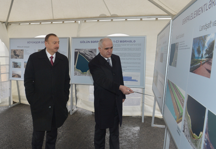 Prezident İlham Əliyev Böyükşor ərazisində tikinti və abadlıq işlərinin gedişi ilə tanış olub (FOTO)