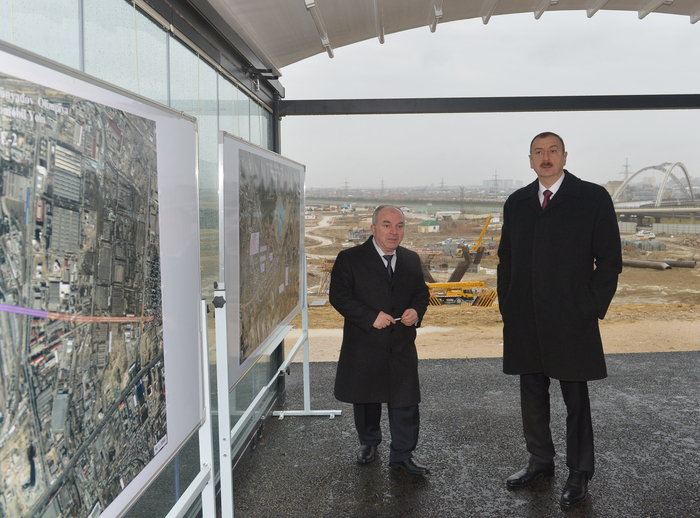 Prezident İlham Əliyev Böyükşor ərazisində tikinti və abadlıq işlərinin gedişi ilə tanış olub (FOTO)