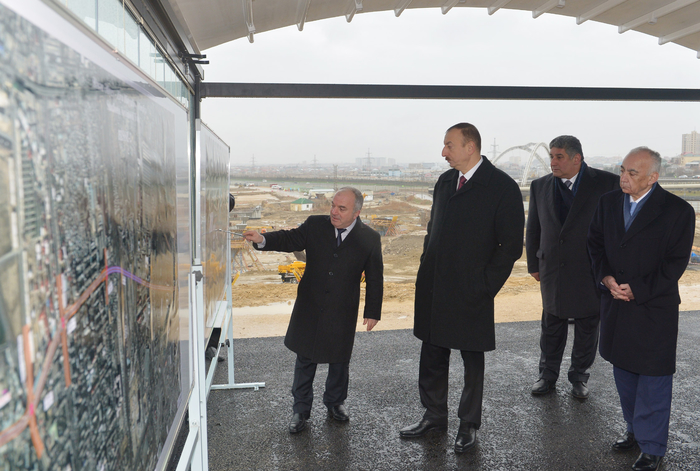 Prezident İlham Əliyev Böyükşor ərazisində tikinti və abadlıq işlərinin gedişi ilə tanış olub (FOTO)