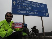 Azərbaycanın tanınmış səyahətçi-velosipedçisi Ramil Ziyadov Kiyevə gedir (FOTO)