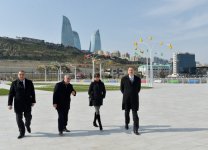 Prezident İlham Əliyev və xanımı Dənizkənarı Milli Parkda müasir attraksion-panoramın açılışında iştirak ediblər (FOTO)