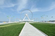 Prezident İlham Əliyev və xanımı Dənizkənarı Milli Parkda müasir attraksion-panoramın açılışında iştirak ediblər (FOTO)