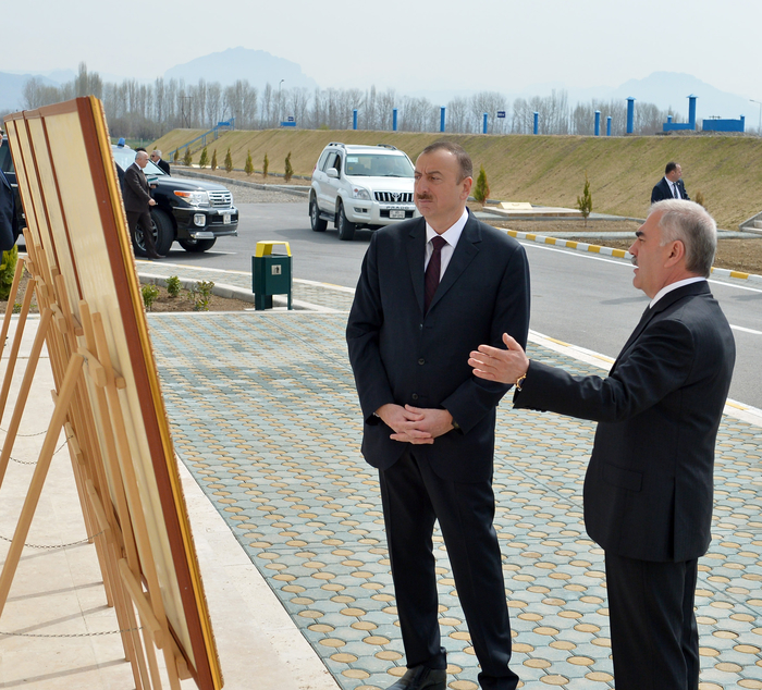 Azərbaycan Prezidenti Naxçıvan Şəhər Su Anbarı və Sutəmizləyici Qurğular Kompleksinin istifadəyə verilməsi mərasimində iştirak edib (FOTO)