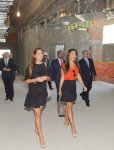 Prezident İlham Əliyev və xanımı Bakıda tikilən Su İdmanı Sarayında inşaat işlərinin gedişi ilə tanış olublar (FOTO)
