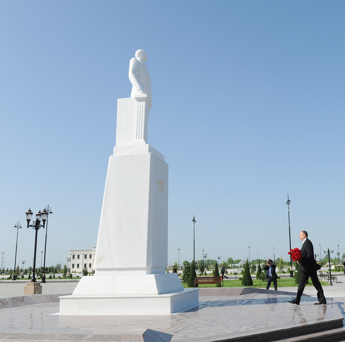 Prezident İlham Əliyev Ağdaş rayonuna səfərə gəlib (FOTO)