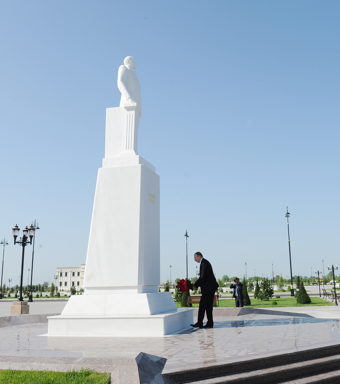 Prezident İlham Əliyev Ağdaş rayonuna səfərə gəlib (FOTO)