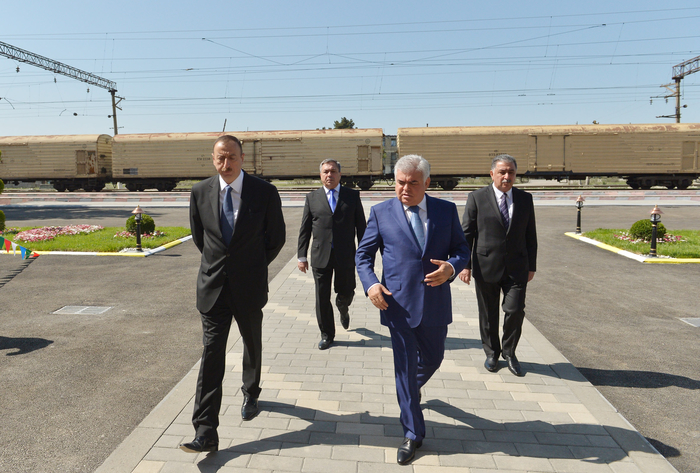 Ağdaşda Ləki dəmir yolu vağzalının yeni binasının açılışı olub (FOTO)