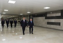Prezident İlham Əliyev Heydər Əliyev prospektində avtomobillər və piyadalar üçün yeni tikilmiş yeraltı keçidin açılışında iştirak edib  (FOTO)
