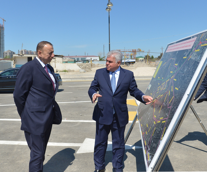 Prezident İlham Əliyev Heydər Əliyev prospektində avtomobillər və piyadalar üçün yeni tikilmiş yeraltı keçidin açılışında iştirak edib  (FOTO)