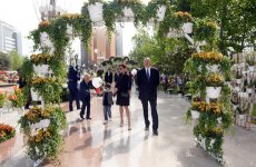 Prezident İlham Əliyev və xanımı Gül bayramında iştirak ediblər (FOTO)