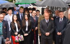 Ulu öndər Heydər Əliyevin xatirəsi Ukraynada anılıb (FOTO)