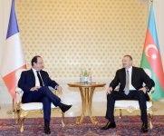 İlham Əliyev və Fransua Ollandın təkbətək görüşü olub (FOTO)