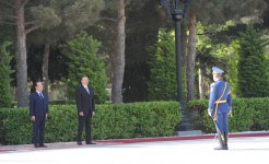 Fransa Prezidenti Fransua Ollandın rəsmi qarşılanma mərasimi olub (FOTO)